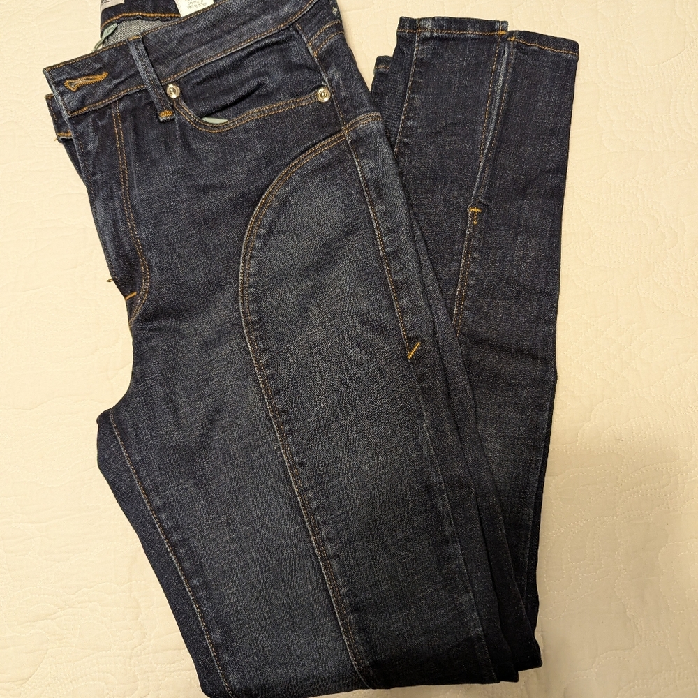 Good American Jeans Good Legs Front Slit Womens 4 Dark Blue High Rise - Picture 5 of 8